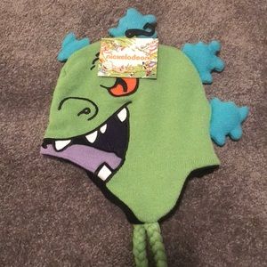Nickelodeon Accessories - Nickelodeon Rugrats Reptar Winter Hat Adult Nickelodeon Accessories - Nickelodeon Rugrats Reptar Winter Hat Adult